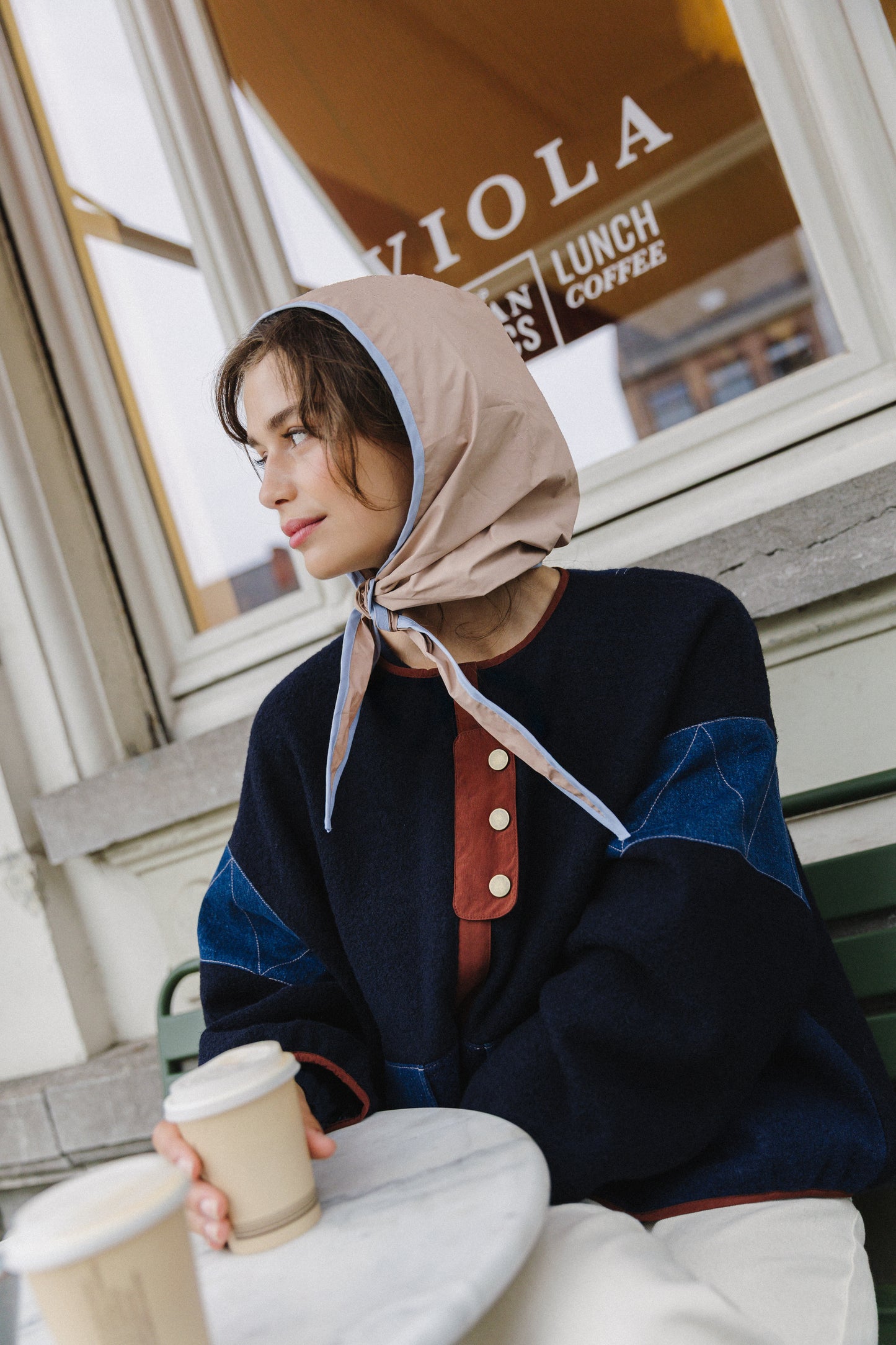 Raincap BELLE in beigeroze