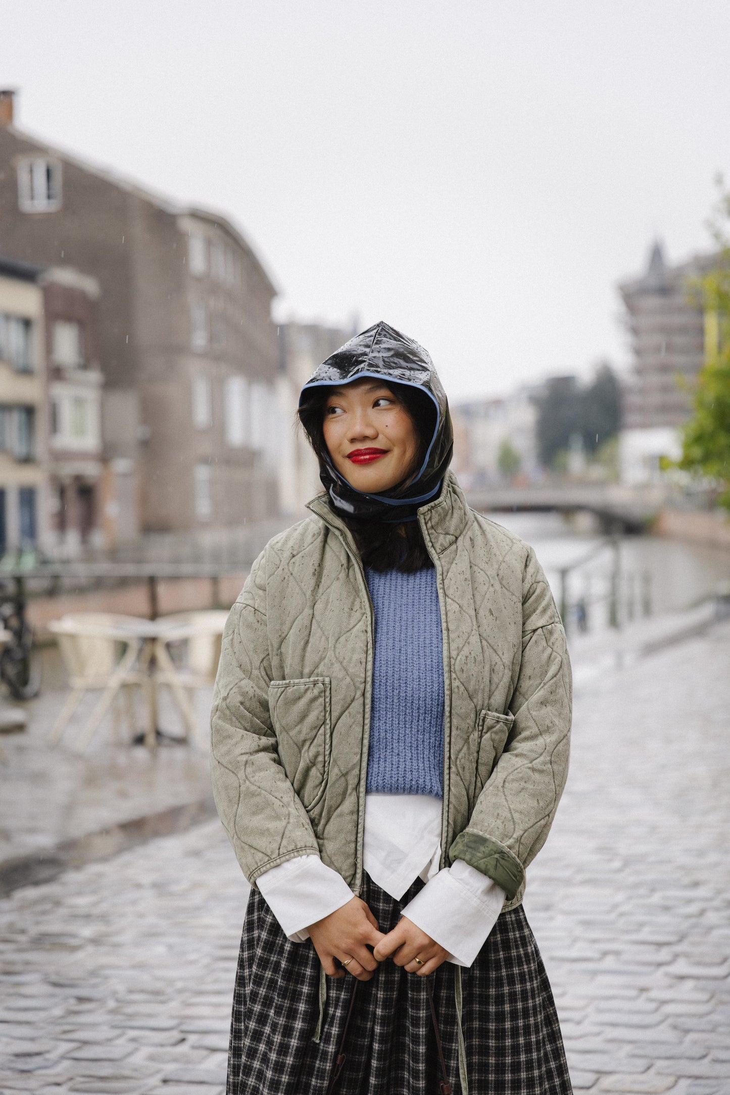 Raincap BOBBIE in glanzend zwart